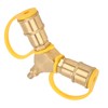 FOLOSAFENAR NPT Quick Connect Brass Y Type Spilter, 1/4 Inch