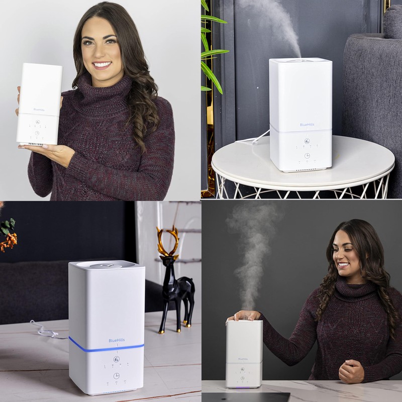 BlueHills 1000 ML Premium Essential Oil Diffuser Humidifier Combo Square