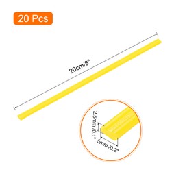 MECCANIXITY 20pcs 8 Inch Plastic Welding Rods PE Welding Strips Welder Rods for Plastic Welder,Car Bumper, Kayak Repair, Yellow