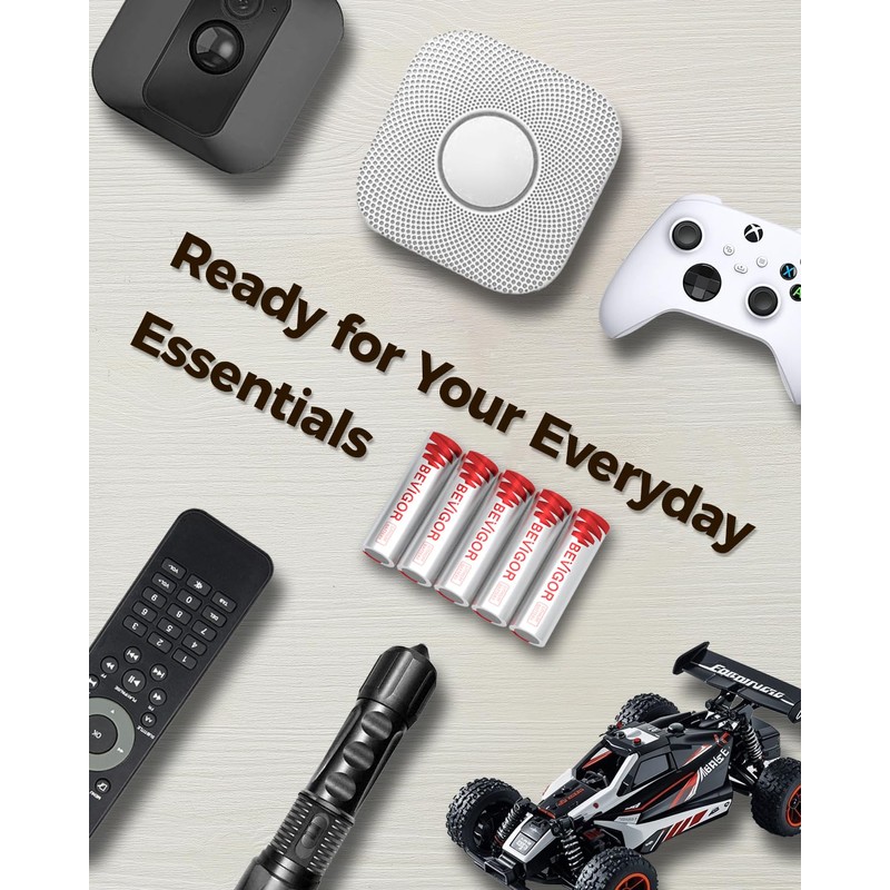 BEVIGOR Lithium AA Batteries, 120 Bulk Pack 1.5V 3000mAh High