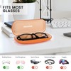 MOLSHINE Hard Shell PU Leather Glasses Case,Travel Portable Eyeglass Case