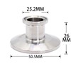 QMINOX 1.5 Inch × 0.75 Inch Sanitary Fitting End Cap