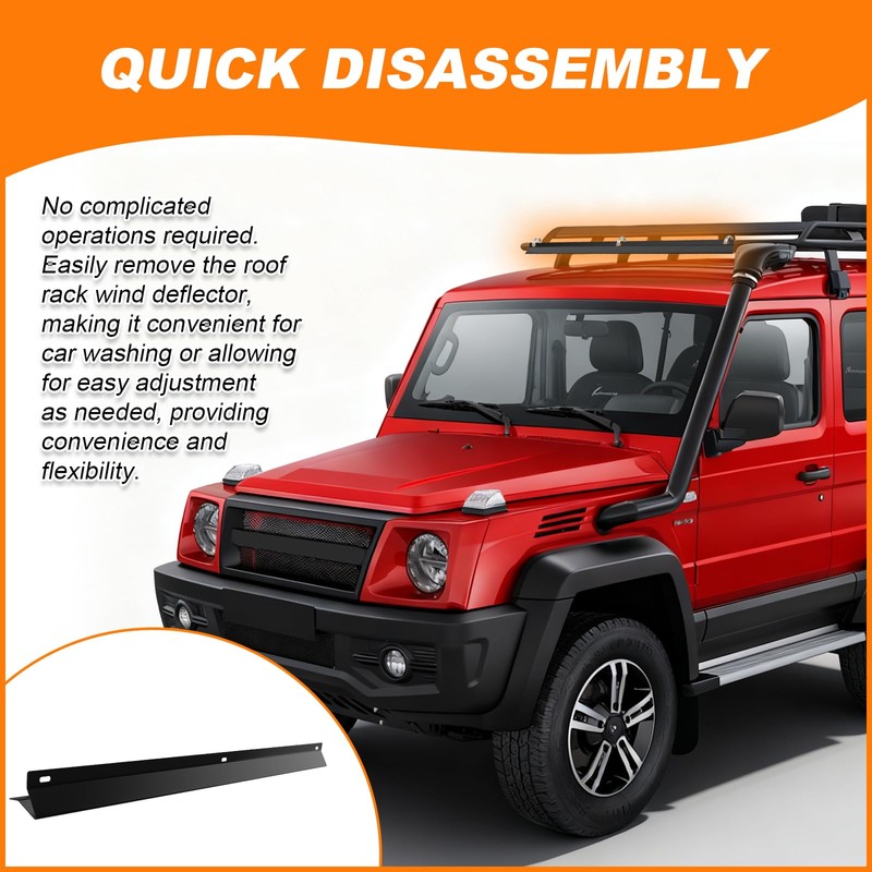 39.37 in Roof Rack Wind Deflector, Van Roof Rack Wind