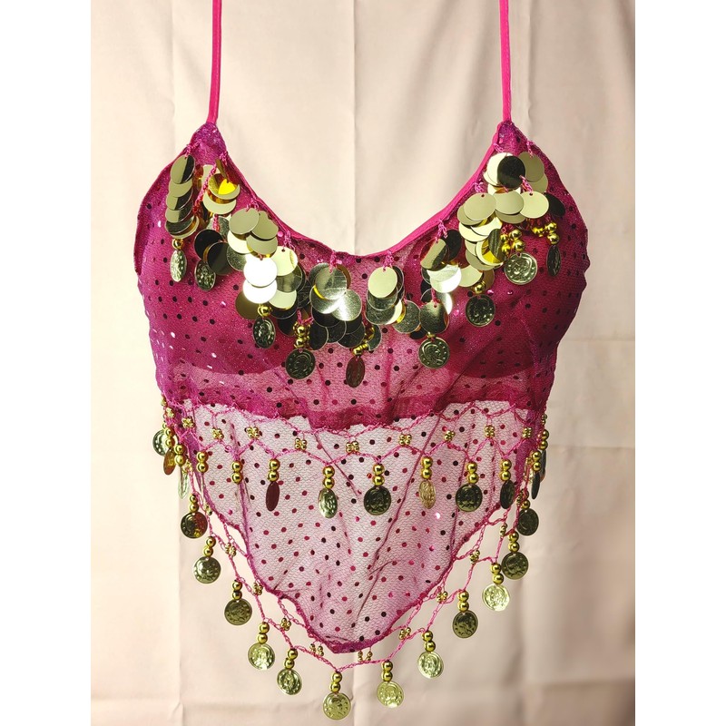 Women's Belly Dance Costume Set Indian Dance Performances Outfit, pink