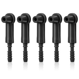 NQEUEPN 5pcs Brake Fluid Bleeder Bleeding Connectors, Exchange Tool Connector Brake Bleeder Adapter Kit Oil Pumping Pipe Connectors Automotive Quick Brake Oil Exchange Tool for Cars Vehicles (Black)