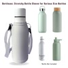 Bottlesoc Water Bottle Carrier with Shoulder Strap | White Design