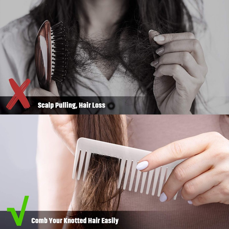 Patelai Wide Tooth Comb Large Hair Detangling Comb for Curly,