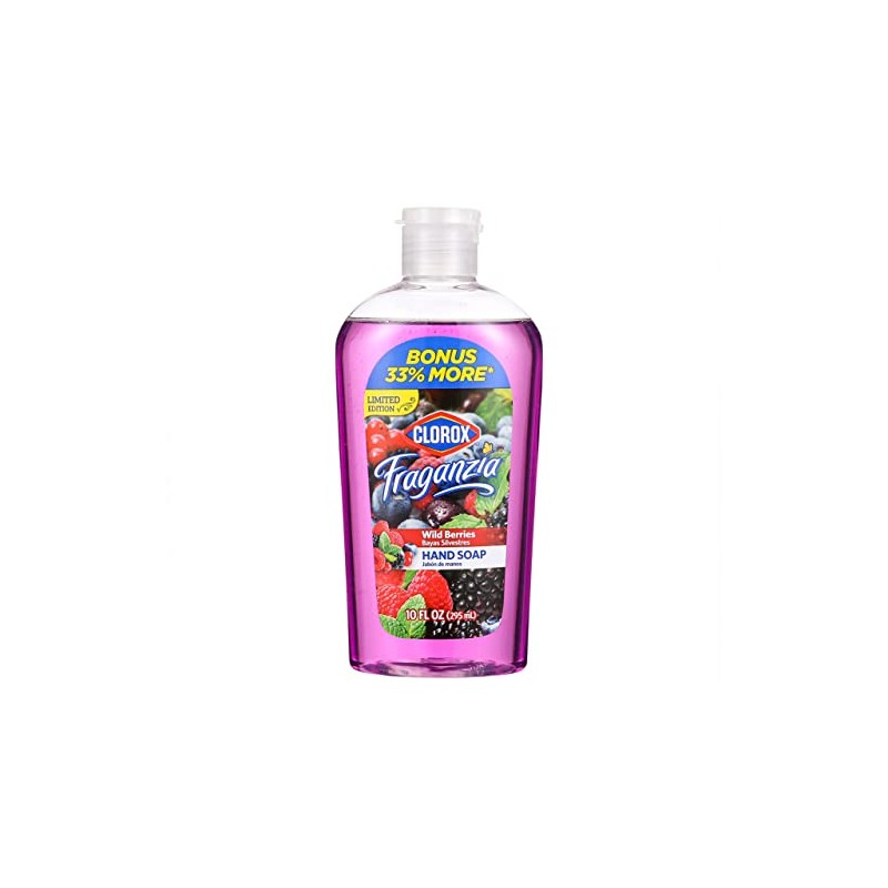 Clorox Fraganzia Liquid Hand Soap with Flip Cap, Wild Berries