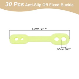 uxcell 30Pcs Clothes Hanger Windproof Plastic Strip Hook, Anti-Slip Off Windproof Fixed Buckle, Anti-Drop Strips Hanger Fixation for Outdoor Indoor Green