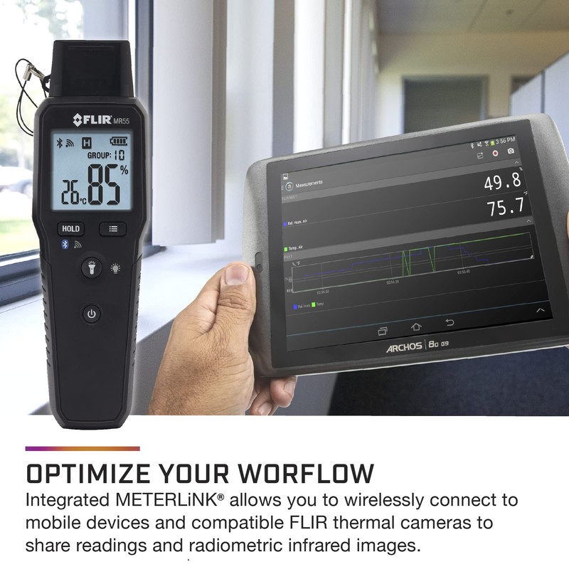 FLIR MR55 Moisture Meter, Genuine Domestic Product, Pin Measurement, Bluetooth