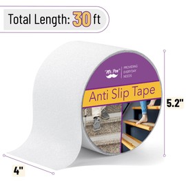 Mr. Pen- Transparent Anti Slip Tape, 4 Inch, 30 Feet, Clear Grip Tape, Non Slip Stair Treads Non-Slip, Stair Grips Non Slip Tape, Friction Tape, Non Skid Tape, Traction Tape, Anti Slip Stair Strips