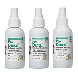 Top Performance ProDental Dog Oral Health Dental Spray 4 oz Bottle Easy Use For Fresh Pet Breath - Three Bottles