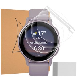 For Garmin Vivoactive 6/5 Compatible LCD Screen Protector, Flexible TPU, Bubble Free, High Sensitivity, High Transmittance, Fingerprint and Dirt Prevention, Easy Installation [Film x 3]