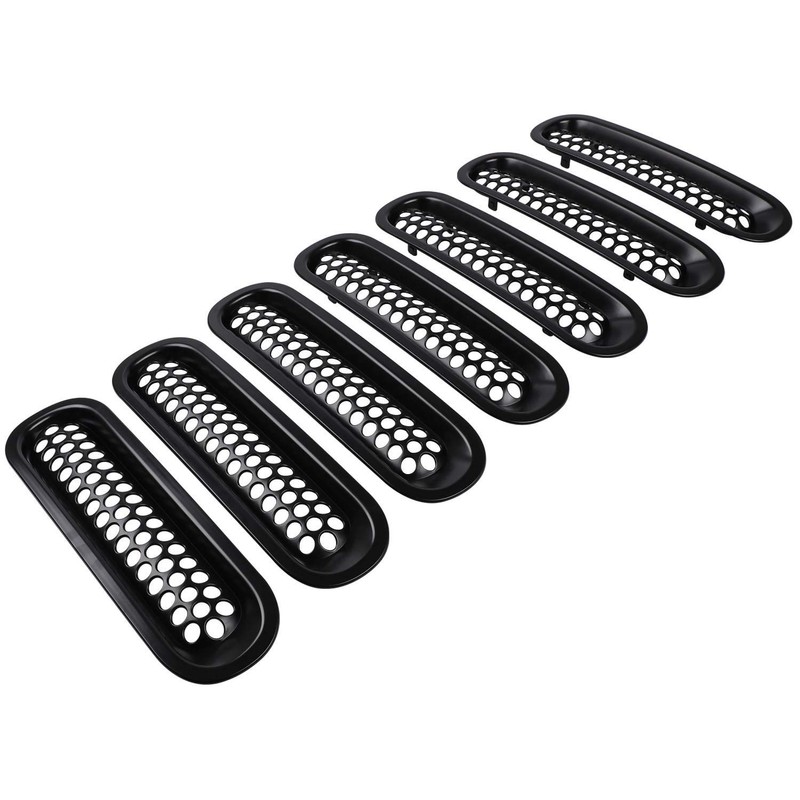 7PCS Front Grill Mesh Inserts for Jeep Wrangler JK JKU