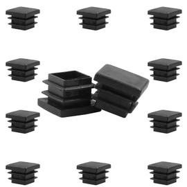 LifCratms 24 Pack 3/4 Inch (19mm) Square Plastic Plug, Square End Caps, Square Plastic End Caps Tubing Post End Cap for Square Tubing Post, Chairs and Furniture