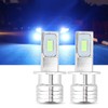 2Pcs H3 80W 8000K LED Fog Light Bulb Lamp Ice