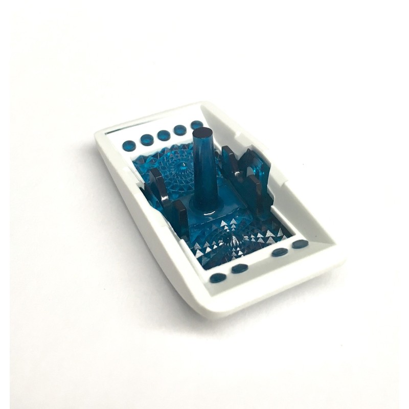 Southern Marine Euro Rocker Switch Cover, White with Blue Lens.
