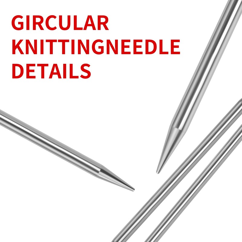 Circular Knitting Needles Set|11 Piece Set of Long Knitting Needles|32