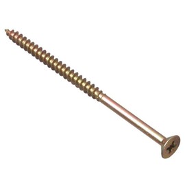 ForgeFix Multi-Purpose Single Thread Screws | 5.0 x 90mm | Zinc Yellow Passivated | Box 100