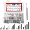 Rrina 440Pcs 304 Stainless Steel Slotted Spring Pin Assortment Kit,