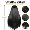 Queentas 24 Inch Long Black Wig Straight Wigs for Women