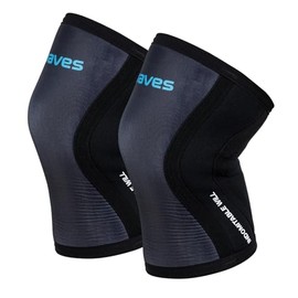 Earwaves ® Shield - Pair of 5mm & 7mm Neoprene Knee Pads for Weightlifting, Powerlifting, Weightlifting, Lunges and Any Functional Sport (S - 7 mm, Black)