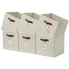 DECOMOMO Storage Bins, Cube Storage Bin with Labels, Fabric Storage