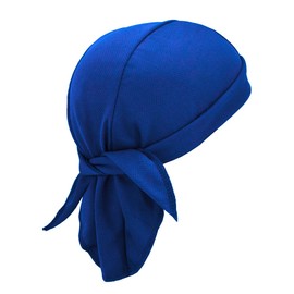 Sweat Wicking Do Rags Skull Caps, Cooling Hip Hop Hat, Beanie Durag Motorcycle Head Wrap Doo Rag Liner for Men Women (Royal Blue)