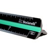 Black Professional 30cm 12" Metric Plastic Triangular Scale Ruler 1:20