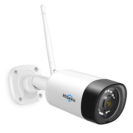 Hiseeu 2K Outdoor Security Camera Bullet, 2-Way Audio, 3MP Surveillance IP Cameras,IP66 Waterproof, Remote Viewing, Motion Detection, Night Vision, SD Storage, Compatible with Hiseeu Wireless Systems…