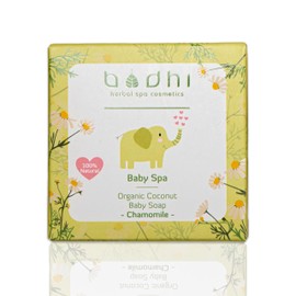 Bodhi Organic Baby Soap Chamomile 50 g - Skin Care for Delicate Baby Skin, with Organic Coconut Oil, Handmade Children's Soap Piece, 100% Natural & Vegan