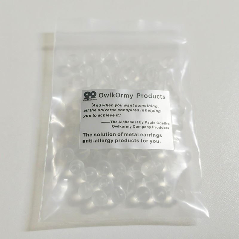 OwlkOrmy 102pcs Comfort Impenetrable Soft Safety Earring Backs TPE Medical