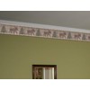 Wall Border - Brown Moose Green Chrismas Tree Distressed Wallpaper
