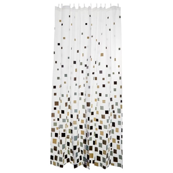 apollo THE HOUSEWARES BRAND Shower Curtain PEVA Mosaic,Multi-colour,180x180x0