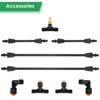 4 Nozzles Sprayer Boom Wand with 3/8 Inch Brass Barb,