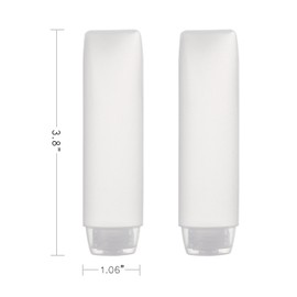 OTO 6 Pack Travel Size Plastic Squeeze Bottles for Liquids, 30ml/1 Fl. Oz TSA Approved Makeup Toiletry Cosmetic Containers