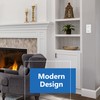LIDER Brushed White Minimalist Design Decorator Switch with Screwless Wall