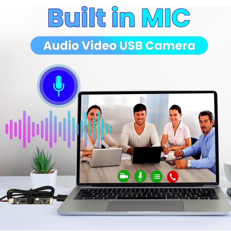 Svpro 8MP USB Camera with Microphone for Computer UVC Lightburn