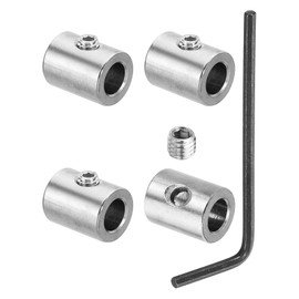 PATIKIL 9 mm Hole Wire Rope Clips Set of 4 304 Stainless Steel Single Holes Lock Cable Clamps Clip with M6 Hexagon Screws Socket Wrench for Cable Fittings Silver