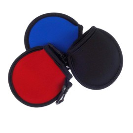 Zelerdo 3 Pack Portable Pocket Golf Ball Washer Golf Ball Cleaner Pouch (Black Blue Red)