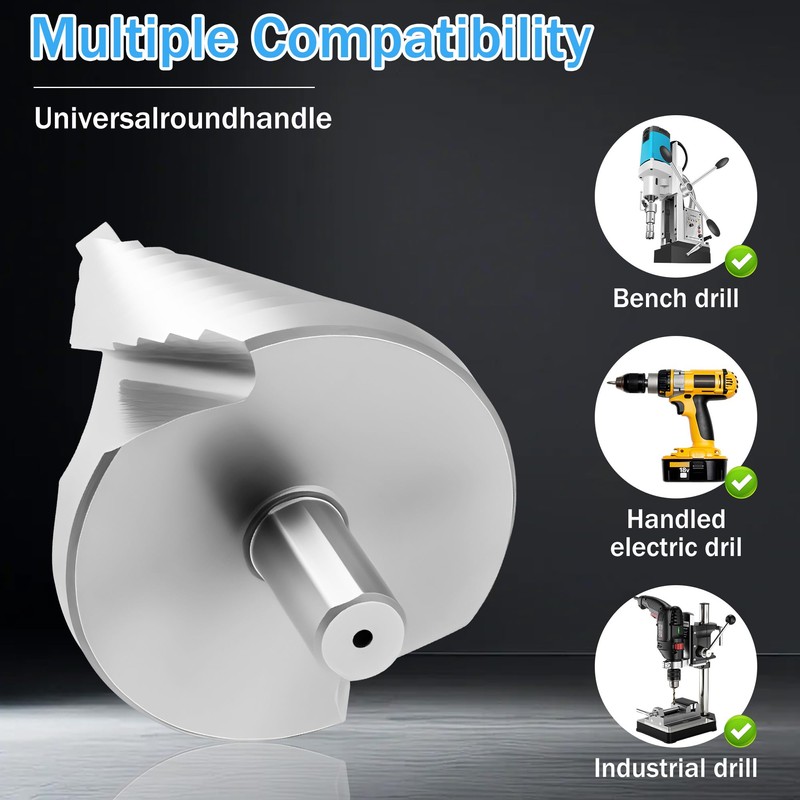 JIZZU Step Drill Bit 6-60mm HSS Spiral Cone Hole Cutter,