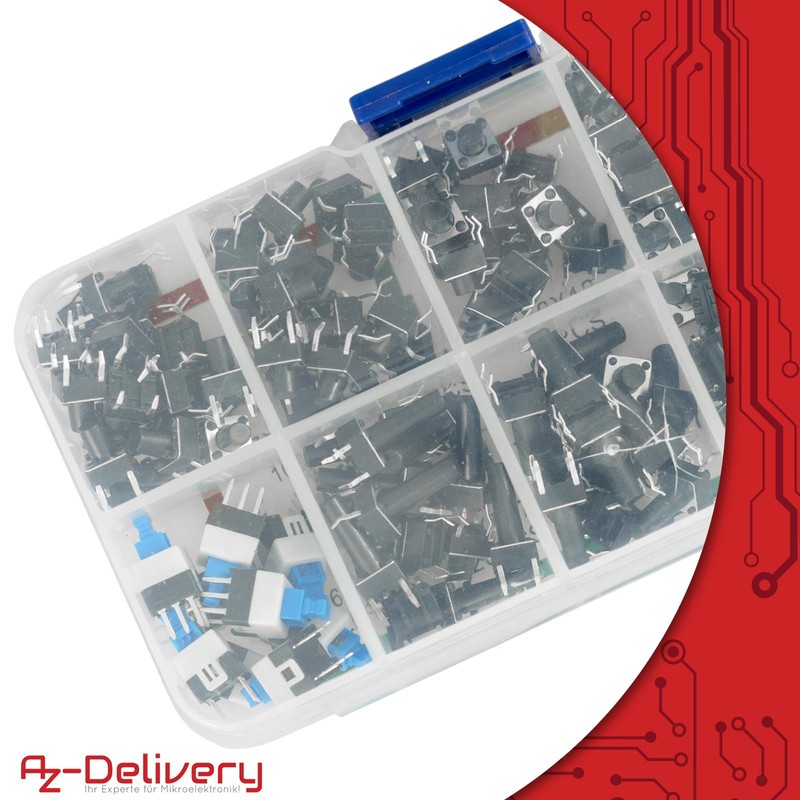 AZDelivery 1 x Micro Switch Button Set - 180 Pieces,