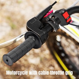 mizikuu Throttle Grip Cable Set, 22 mm Twist Grip Cable Assembly, Throttle Bar, Throttle, Throttle Throttle Throttle Cable, Kill On Off Switch for 50cc 90cc 110cc 125cc 140cc 150cc 200cc 250cc Pitbike