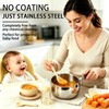 Milk Pot Stainless Steel Milk Warmer Pot with Lid, 0.8
