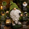Solar Gnome Garden Statue with Lantern – Resin Dwarf Light