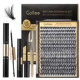 DIY Lash Extension Kit 280 PCS Individual Eyelash Extension Kit 0.07D 8-16MIX 20D Natural Cluster Lashes Kit Lash Glue Remover for Eyelash Extensions(Kit-20D-0.07D,8-16MIX)