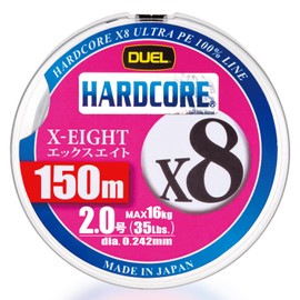 DUEL Line (PE): HARDCORE X8 150 m No. 2.0 S: Silver