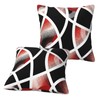 Weiscode Black and Red Throw Pillow Covers 18x18 Inch Set