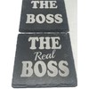 Laser Amore Funny Slate Coaster Set for Couples - 'The