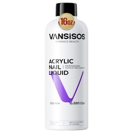 VANSISOS Monomer Acrylic Nail Liquid: 500ml EMA Monomer Nail Acrylic Liquid for Beginners and Professionals DIY Carving and Extension At Home Perfect for French Nails